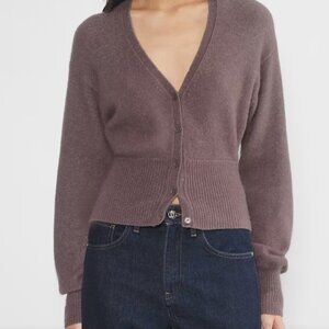 Relaxed knit V-neck cardigan